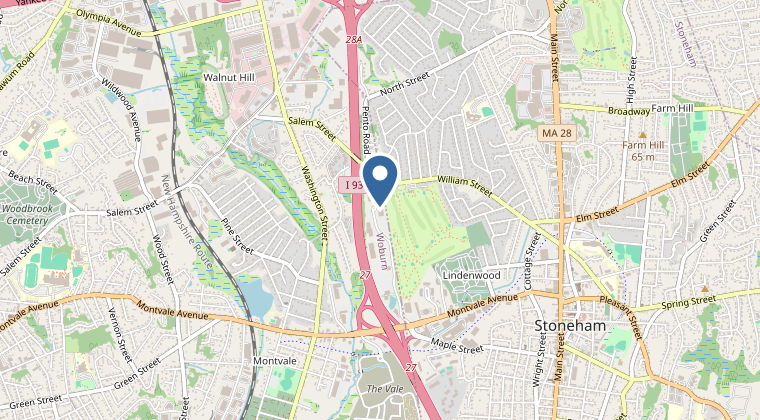 Map showing the Boston office location