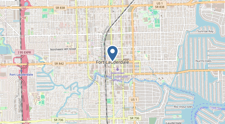 Map showing the Fort Lauderdale office location